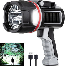 Rechargeable Spotlight Flashlight Super Bright 3 Led 3000000 Lumen Long Lasting