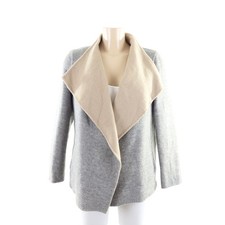 Massimo Dutti wrap jacket wool jacket wool beige gray size M 38