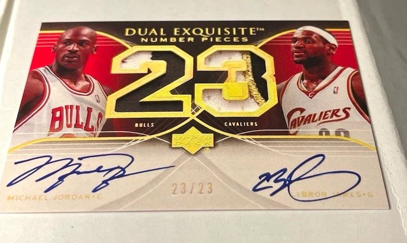 Upper Deck Exquisite Dual Exquisite Jordan LeBron Auto #23/23