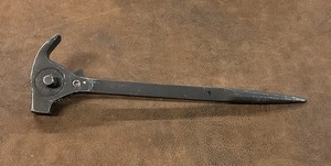 Vintage 1/2" and 3/8" Drive Scaffold Ratchet Wrench, Podger Spanner with Claw H