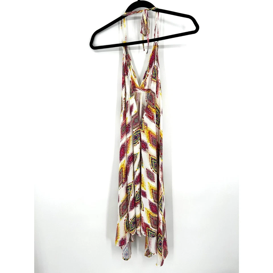 Vestido PILYQ Revolve Rosa Amarillo Geométrico Halter Midi Natación Cubrir Talla Única Foto 3 de 4