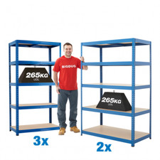 BiGDUG 5x Bay Garage Boltless Shelving Kit ? Heavy Duty Workshop Racking