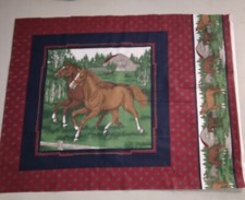 Horse in front of Barn fabric panel 274529