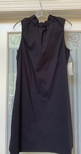 1901 Stretch Cotton Poplin Shift Dress in Navy Night , SZ M, NWT ( $99)