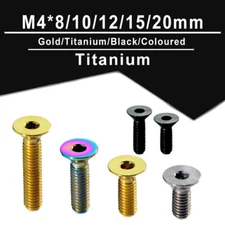 M4*8/10/12/15/20mm Titanium Flat Head Socket Cap Screws Countersunk Allen Bolts