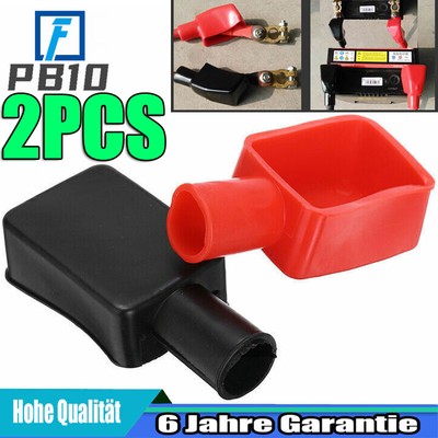 2PCS PVC Batterie Polabdeckung Pol Schutzkappe Kappen + Plus - Minus Abdeckung