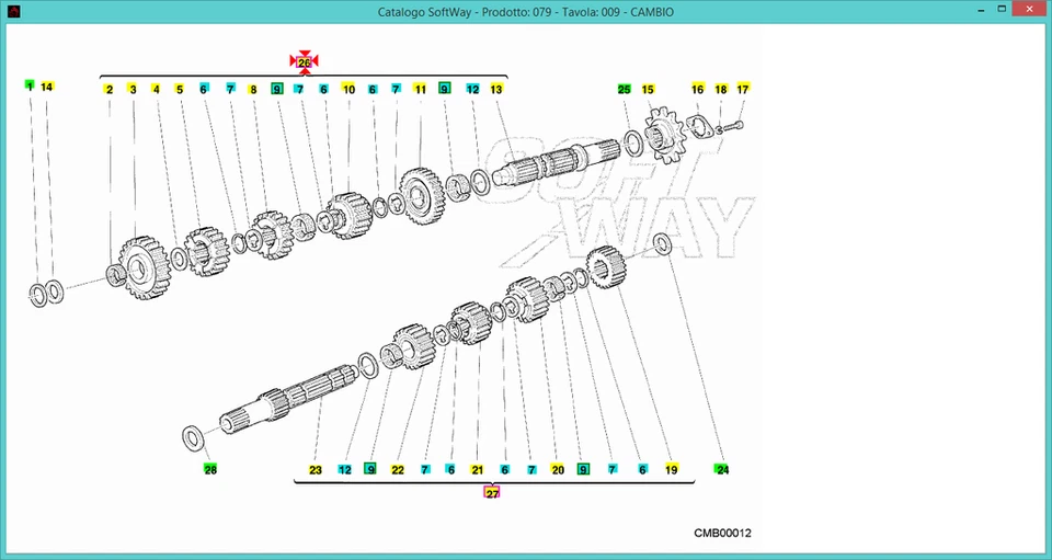 Albero Trasmissione Secondaria completo Per Ducati Monster/ SS Cod 15020521A - Immagine 3 di 3