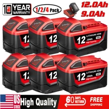 PACK 12.0AH For Milwaukee M18 Battery 12Ah High Capacity Lithium LED 48-11-1890