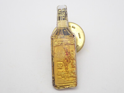 Beefeater Gin Bottle Gold Tone Vintage Lapel Pin