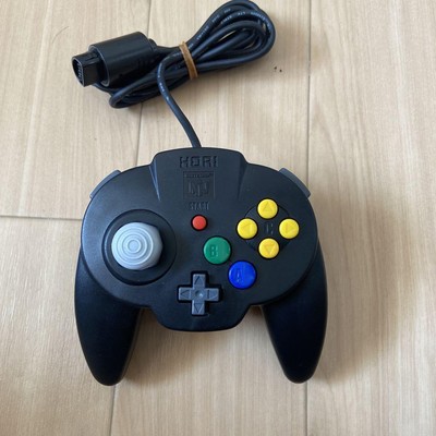 Nintendo 64 Hori Pad Mini Black N64 Wired Game Controller 1999 Working Tested