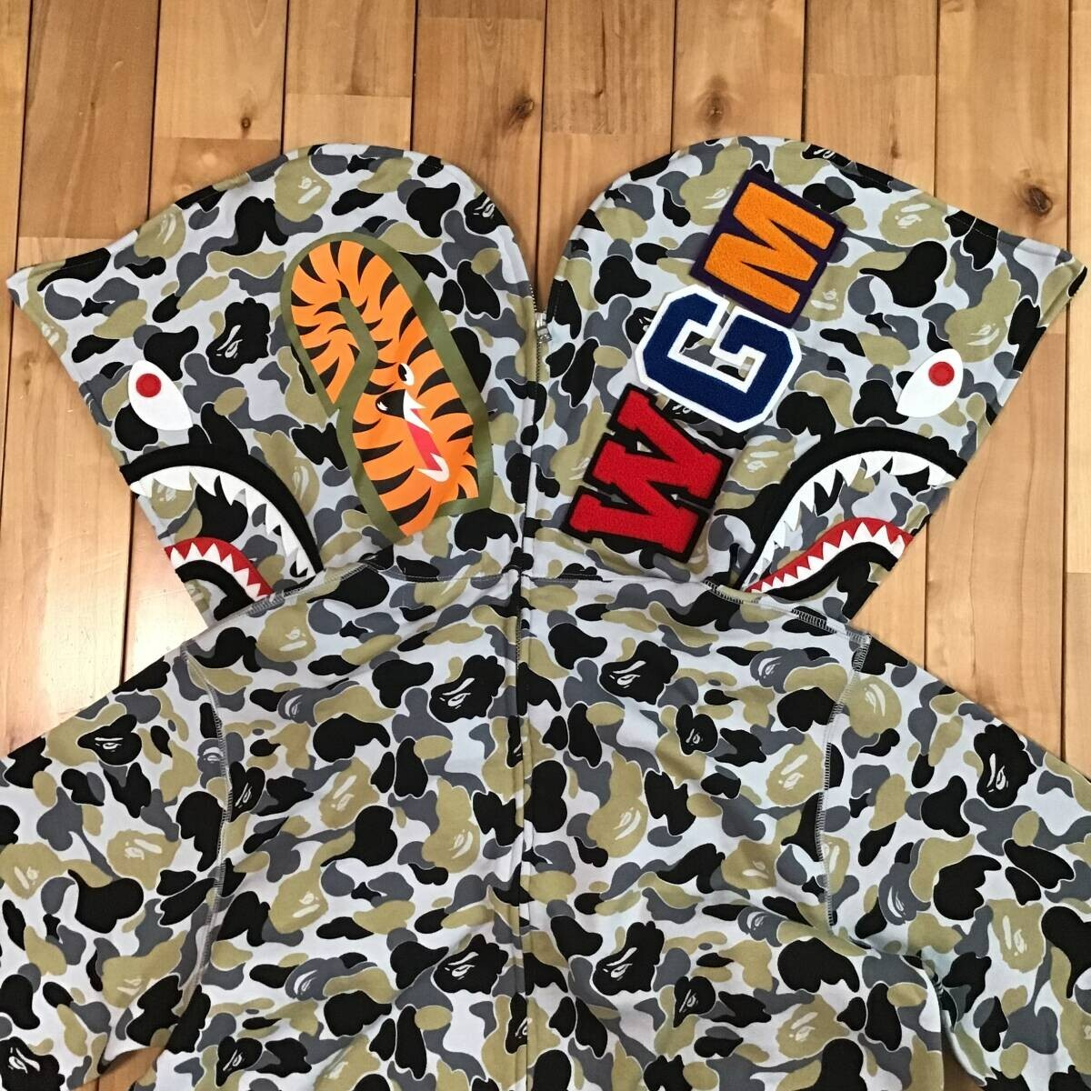 2024 Ginza Store Camo BAPE shark full zip hoodie A Bathing Ape