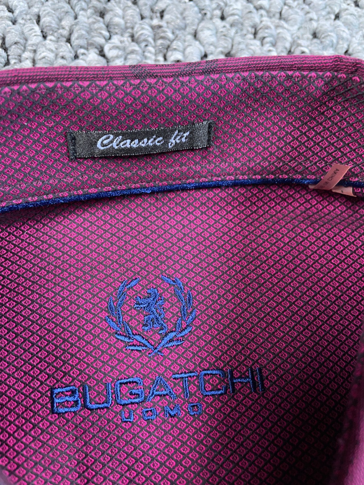 Bugatchi Geometric Pattern Classic Fit Shirt Adul… - image 3