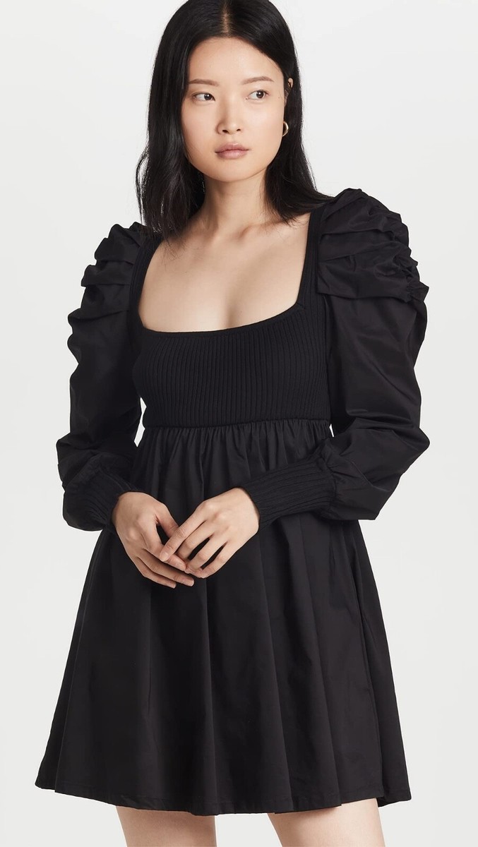 en saison black dress En Saison Charlie Mini Dress | Black | Size M