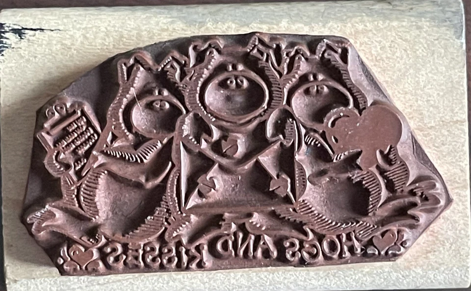 Lindo sello estampida de goma 631D cerdos y besos cerdos corazones de amor labios carta correo Foto 2 de 4