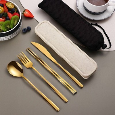 Tableware Portable Cutlery Set Dinnerware Set Stainless Steel Travel Flatware