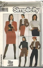 8727 UNCUT Vintage Simplicity Sewing Pattern Misses Pants Shorts Skirt Blouse FF