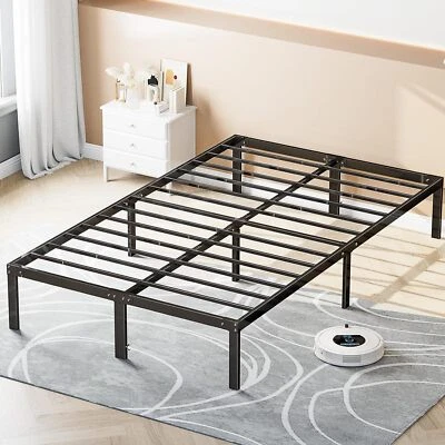 JHK Metal Queen King Full Size Bed Frame Bedroom Sturdy Steel Slat Support Bedstead