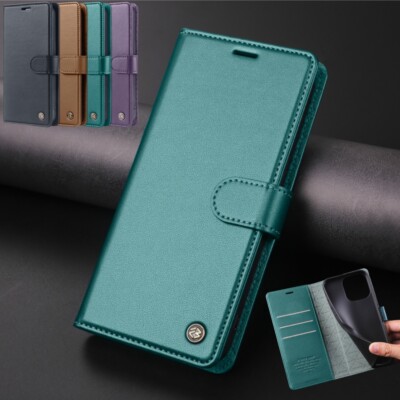 For iPhone 15 Plus 14 Pro Max 13 Pro 12 11 Pu Leather Flip Wallet Phone Case
