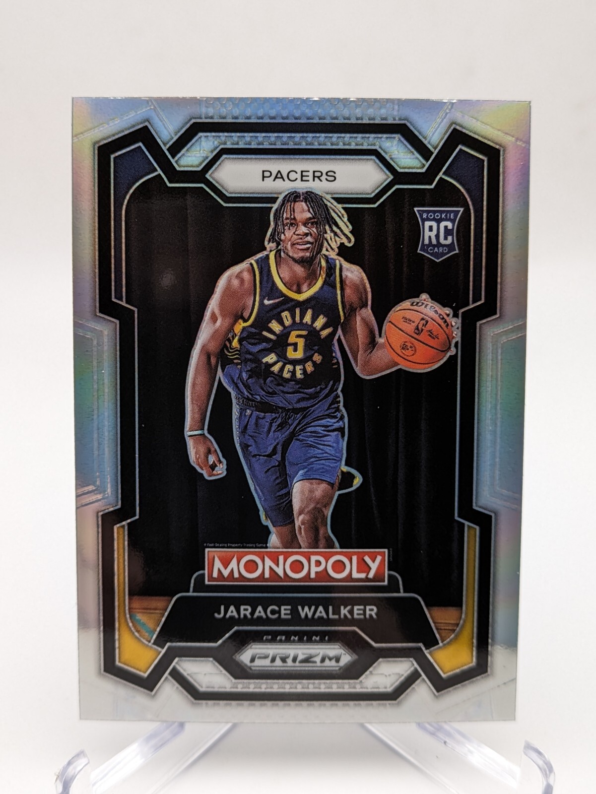 💥2023-24 Prizm Monopoly Jarace Walker Silver Prizm Rookie #36 Indiana Pacers SP