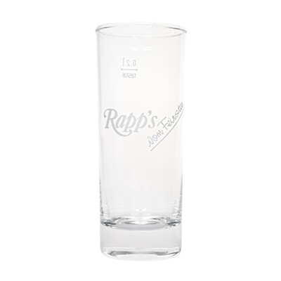 Rapps Saftglas Glas Wasser 0,2l Logo weiß Trinkglas Saft Gläser Schorle Bar