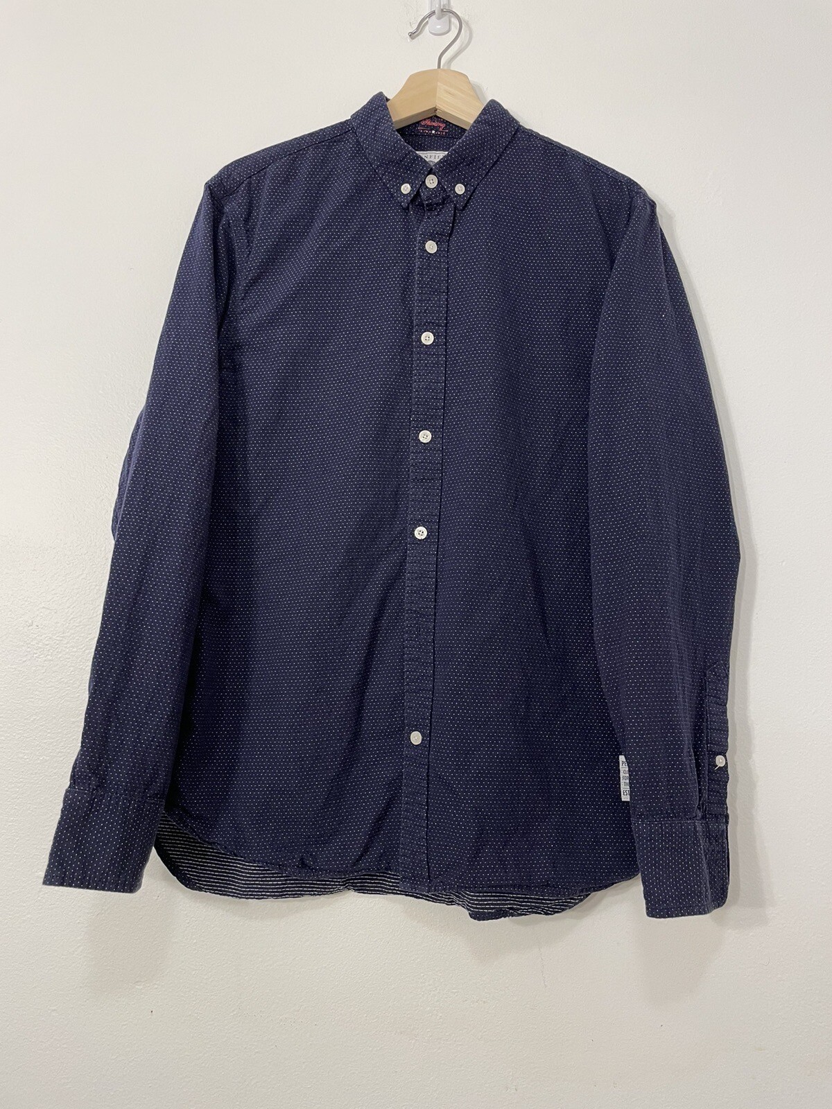 Penfield Men's Medium Button-down Dark Blue Dotte… - image 1