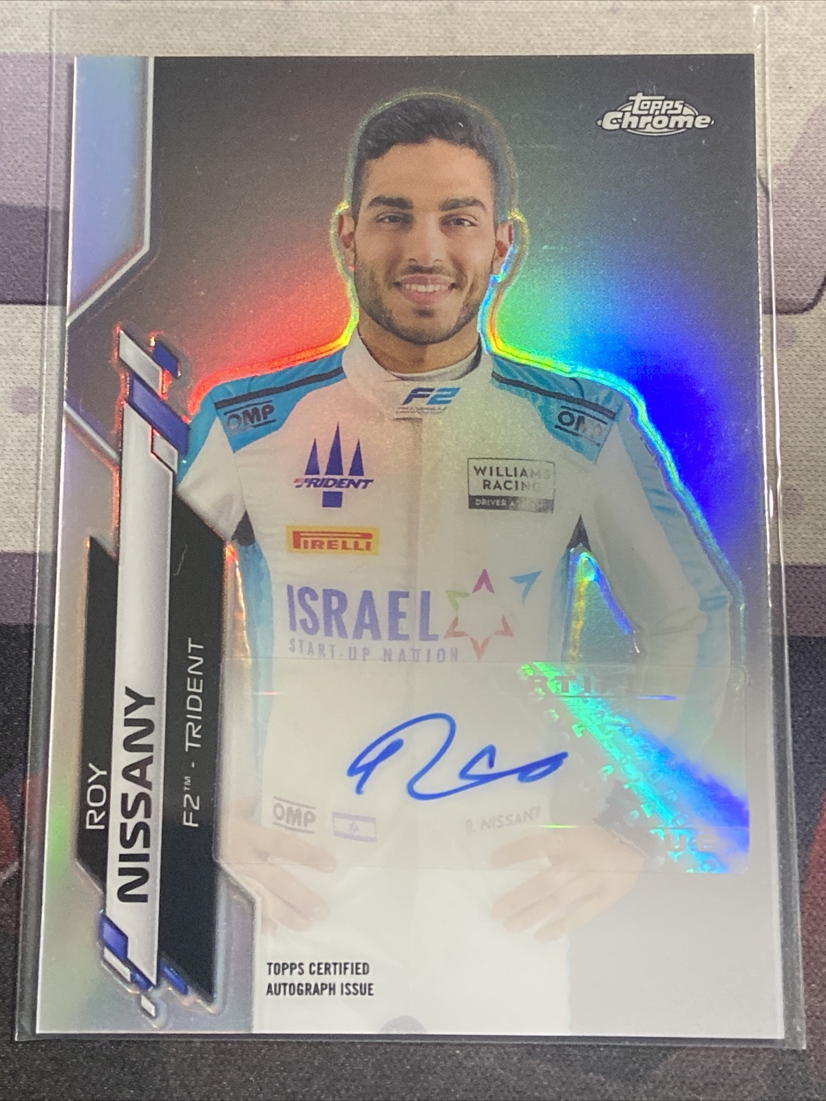 2020 Topps Chrome Formula 1 F1 ROY NISSANY AUTO REFRACTOR #d 219/341 SP
