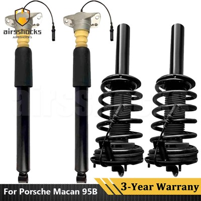 4PCS Front Rear L+R Air Suspension Shock w/ PASM For Porsche Macan 95B 2014-2020
