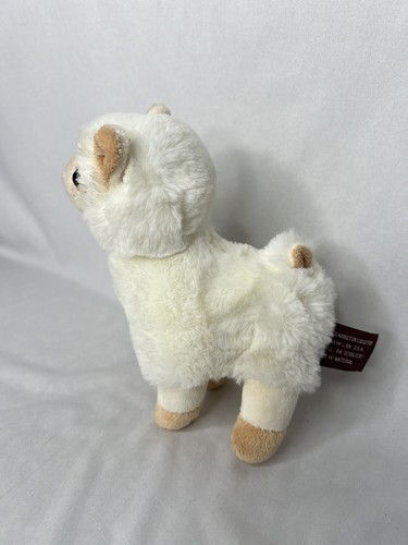 The Bearington Collection Cream White Fuzzy Llama 7 Inch Plush Stuffed Animal - Picture 3 of 10