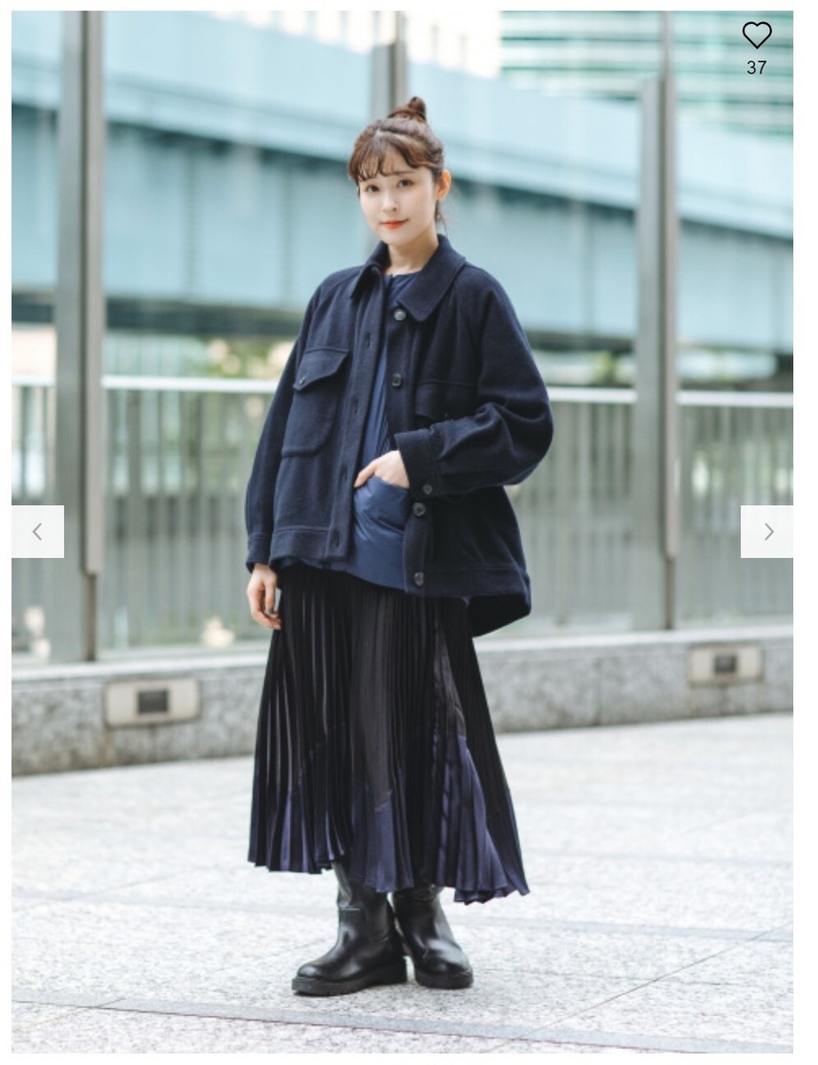 【ほぼ新品】プリーツカラーブロックスカート brown UNIQLO:C UNIQLO:C #プリーツカラーブロックスカート 🌱 オールブラック