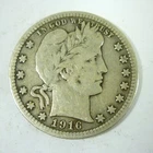 1916 D Barber Silver Quarter