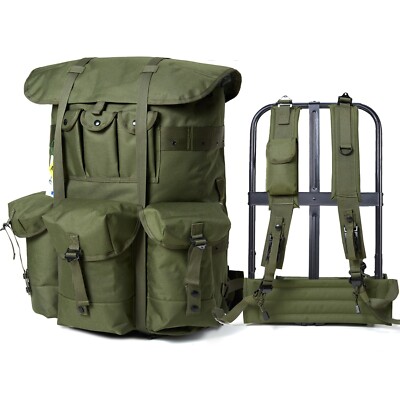 US Army ALICE Large Pack OD Green Military Backpack with Frame Ready Design 