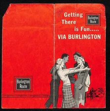 Burlington Route Railroad Ticket Envelope Bloomquist* c1969 Happy Couples (#5)