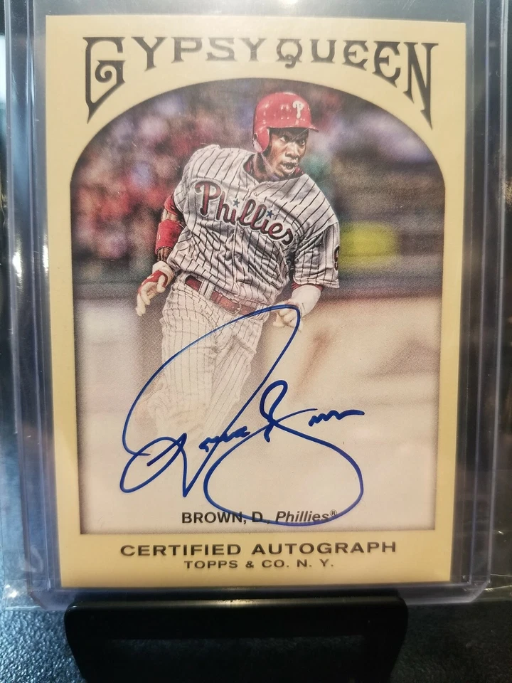 2011 DOMONIC BROWN TOPPS GYPSY QUEEN ПЕРСПЕКТИВА НА КАРТОЧКЕ С АВТОГРАФОМ #GQA-DB. ДРАГОЦЕННЫЙ КАМЕНЬ. - Изображение 2 из 4