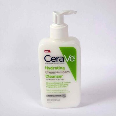 CeraVe Hydrating Cream to Foam Cleanser 8 Oz Normal to Dry Skin Fragrance Free