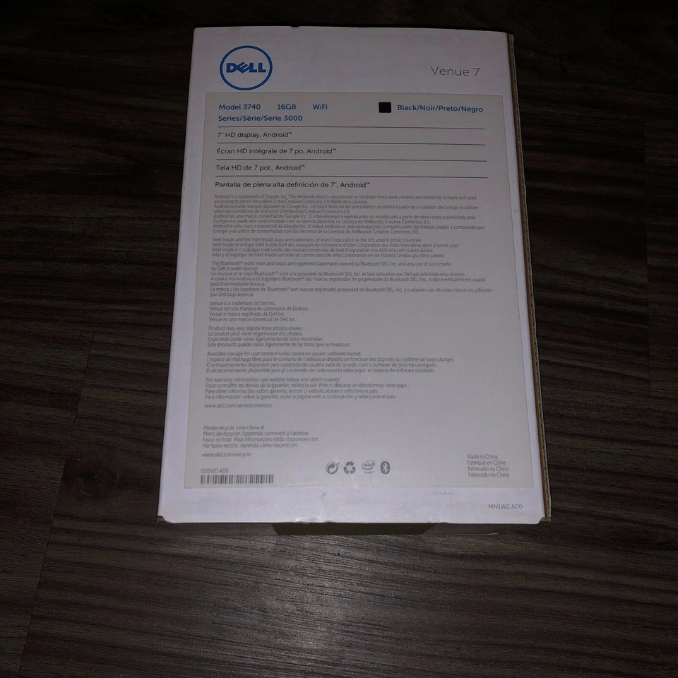 NEW Dell Venue 7 16GB, Wi-Fi, 7in - Black model 3740 hd displayV7TBL-1666B-BLACK - Image 4 of 4