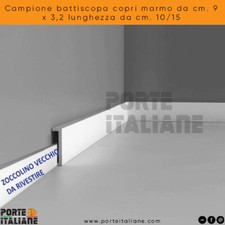 Campione battiscopa copri marmo da cm. 9 x 3,2 lunghezza da cm. 10/15 
