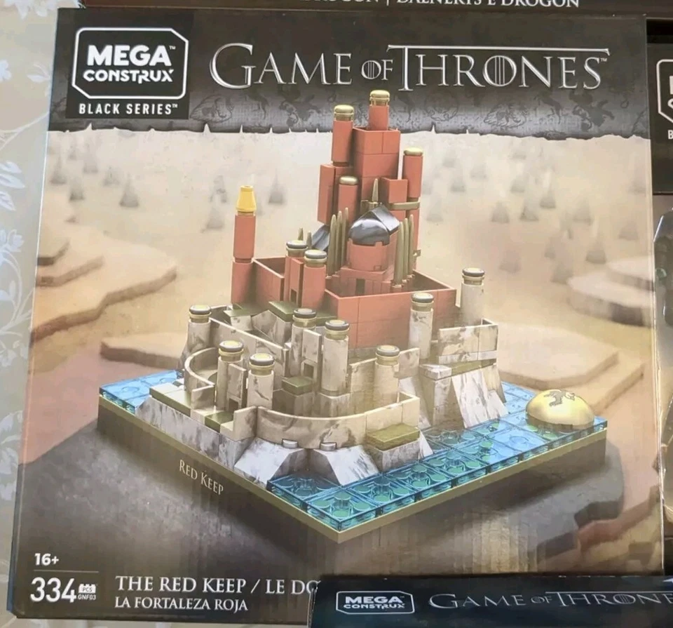 Mega Construx Game of Thrones Red Keep The Wall Iron Throne Drogon NISB 1500 Pcs - Image 3 of 4