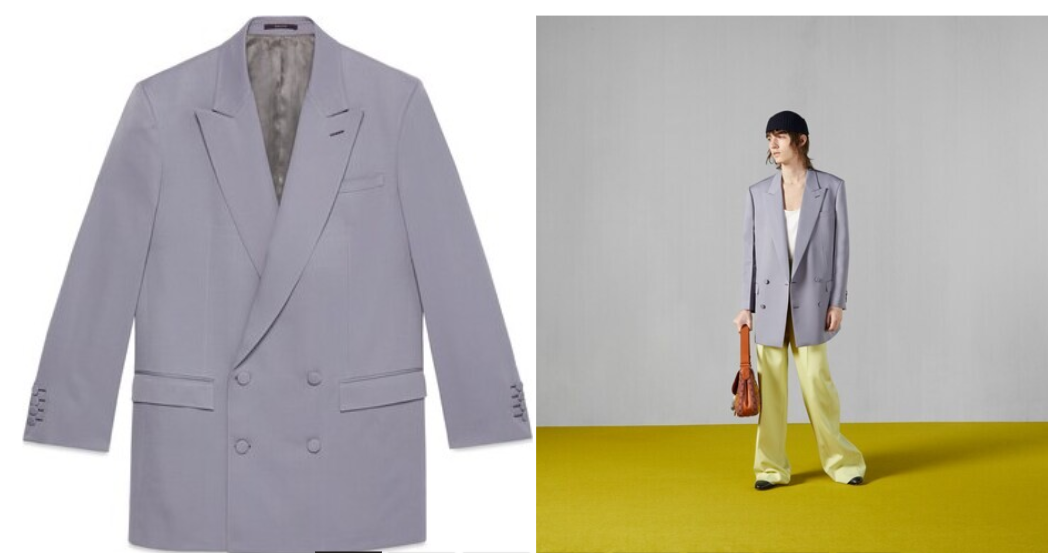 Gucci Double-Breasted Wool Jacket Blazer Grey - BNWT | eBay