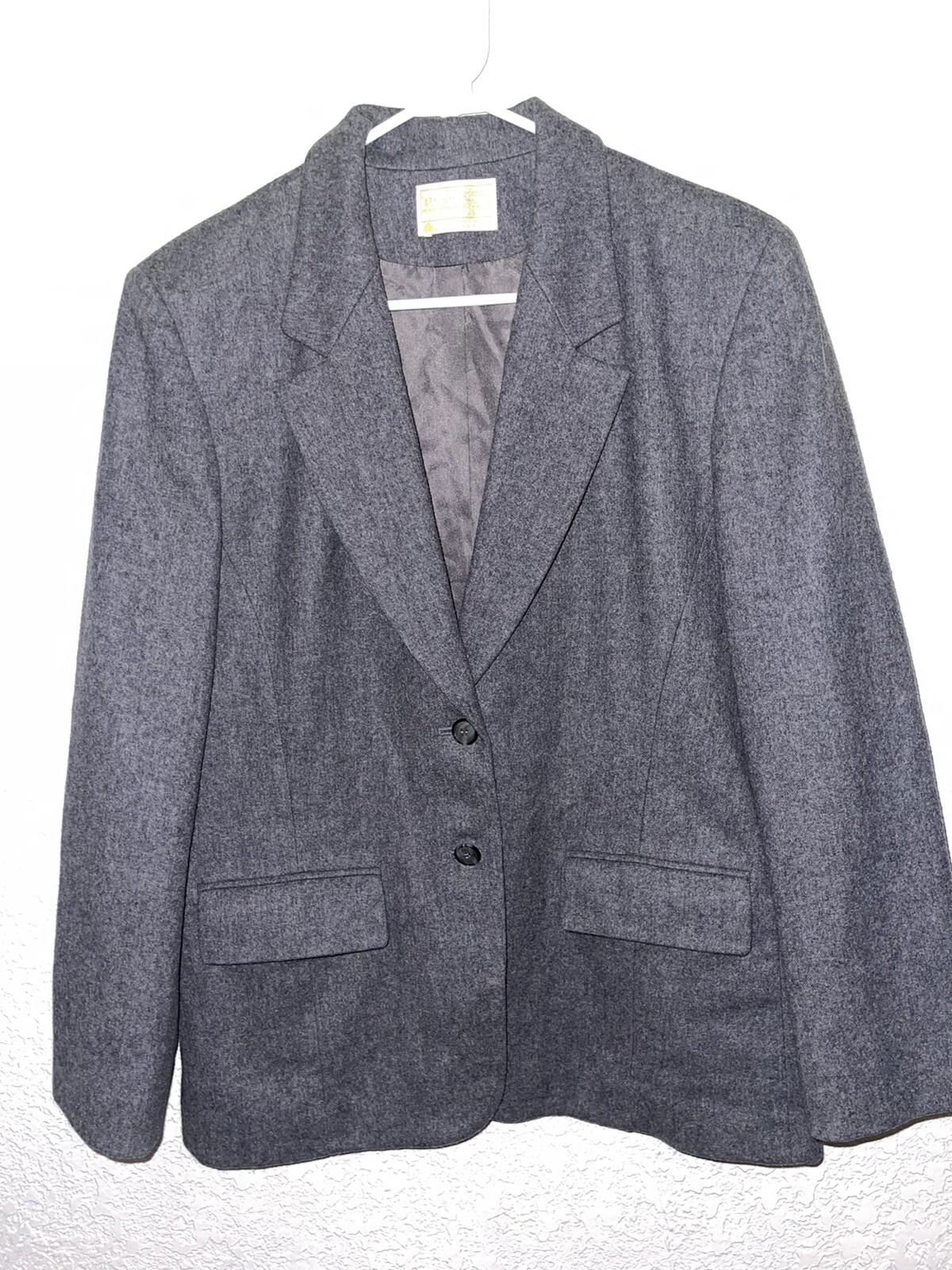 Pendleton Virgin Wool Blazer Vintage EUC GRAY Cla… - image 2