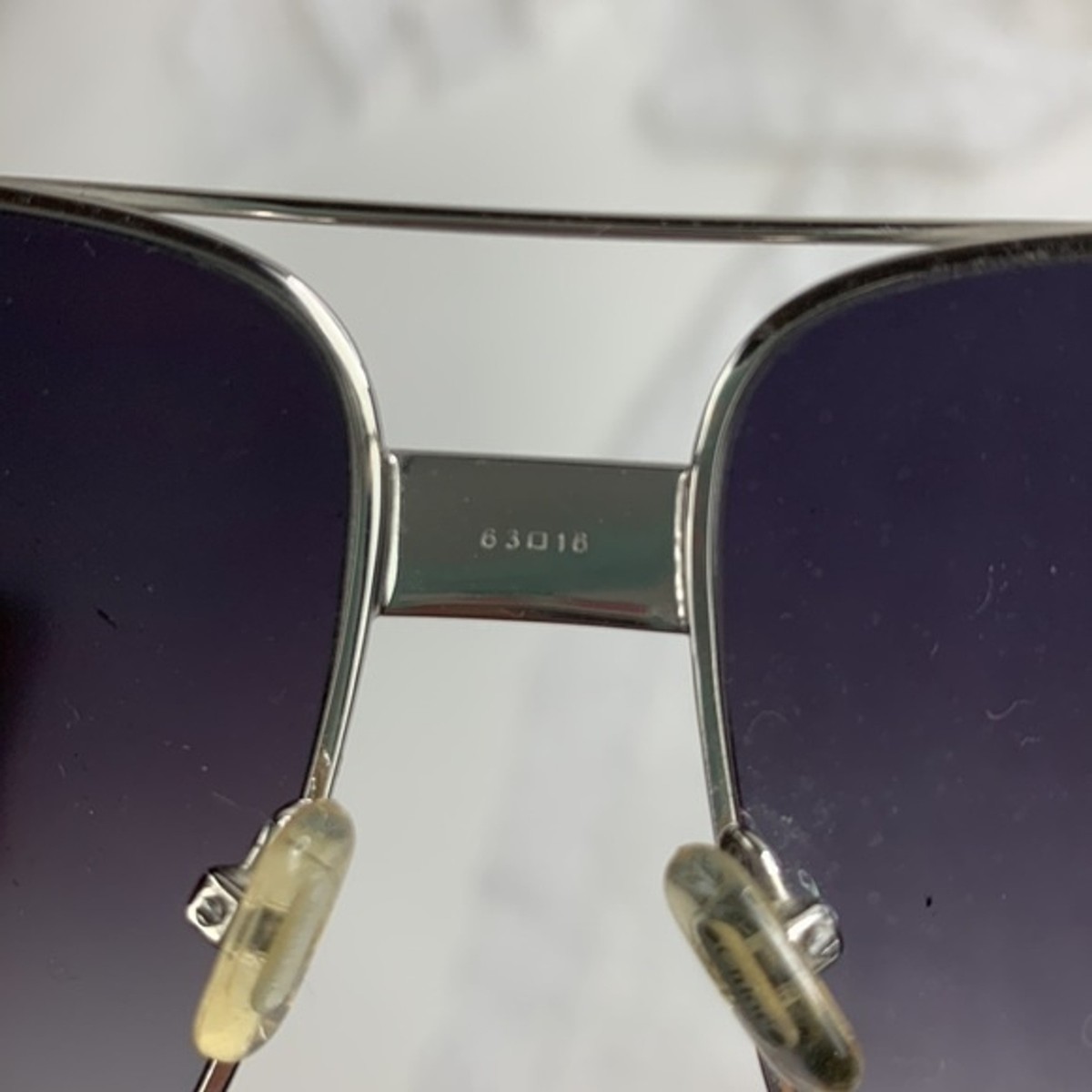 Chloe Vintage Sunglasses Silver wire frame Aviator square  Authenticated Rare Vintage Chloe Sunglasses Silver wired frame Aviator Style  main image 2