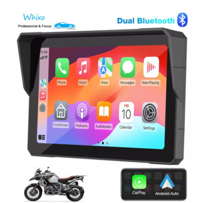 W705 WHIXO Moto Carplay Android Auto Waterproof Touchscreen Dual Bluetooth