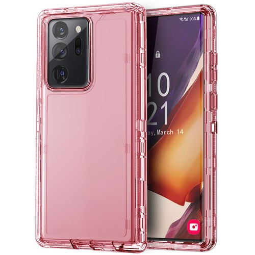 For Samsung Galaxy Note 20 Ultra 5G Case Shockproof Hard Phone Cover Clear/Pink - Photo 24 sur 24