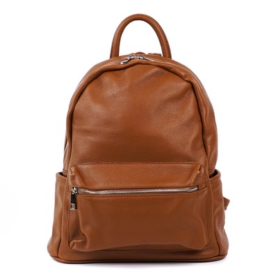 cognac leather backpack