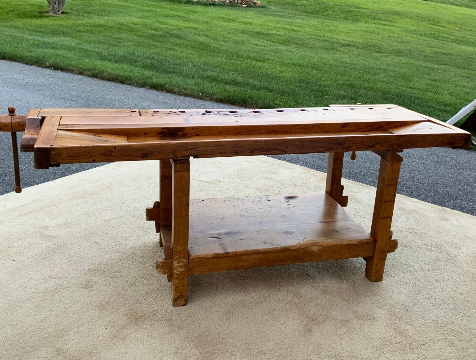 German Style Antique Workbench eBay