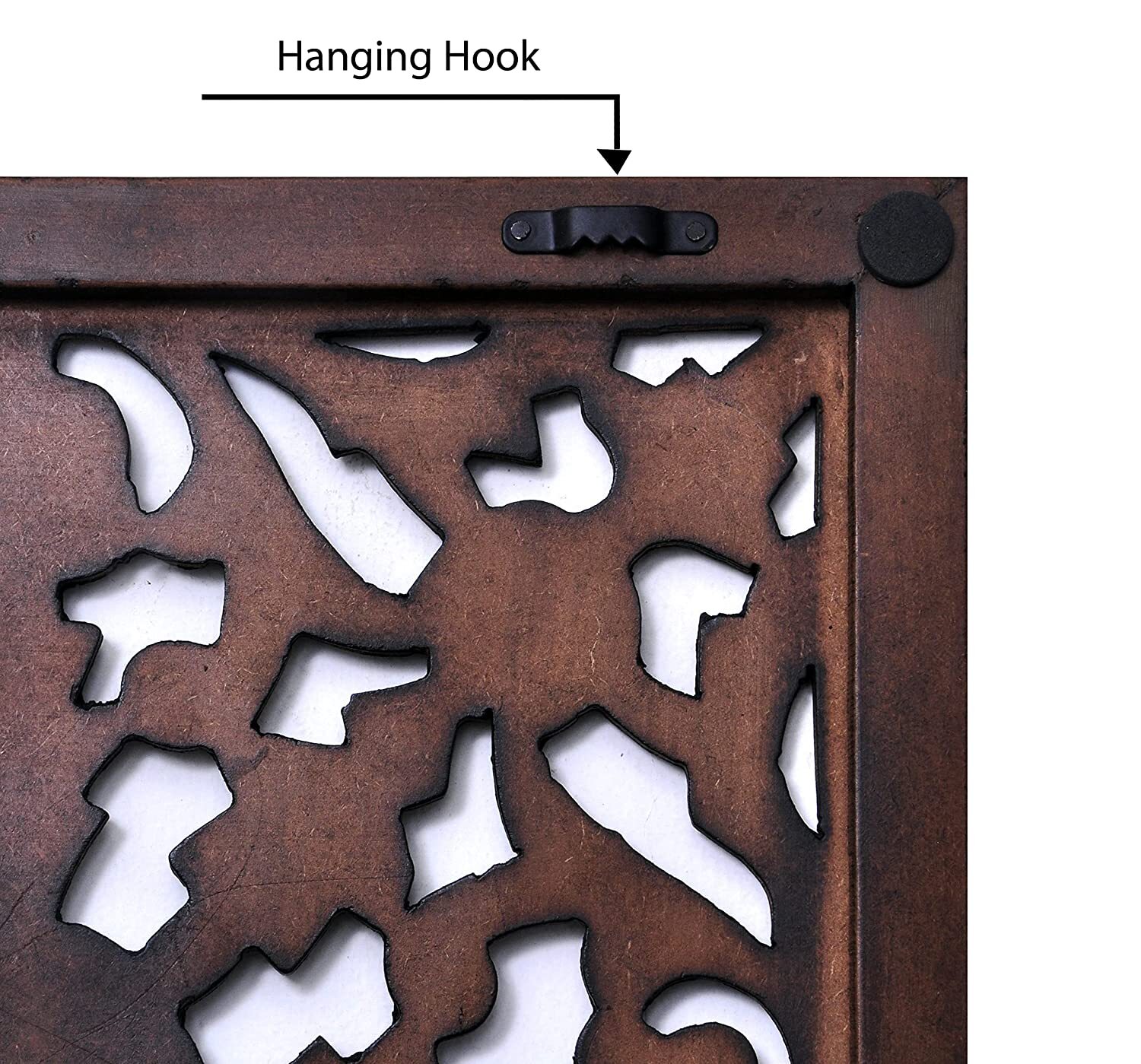 Wooden Wall Decorative Frame For Living Room Wall Panel 16x16 Inches Brown