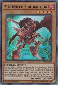 Mathmech Subtraction - MYFI-EN004 - Super Rare - 1st Edition x3 - Near Mint