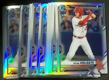 (15) 2021 1ST BOWMAN DRAFT REFRACTOR CHROME RYAN HOLGATE ROOKIE CARDS #BDC-148