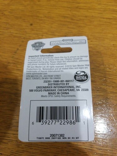 Paw Patrol mini figure pvc RUBBLE new in blister pack...Z - Picture 2 of 2