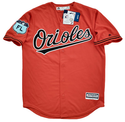 NWT Baltimore Orioles MANNY MACHADO Jersey M MED Orange Majestic Florida Patch