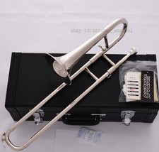 TOP Nuovo JINBAO Argento Nichel Slide Tromba Bb Soprano Trombone Corno Custodia Tela